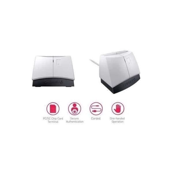 CHERRY SmartTerminal ST-1144 smartkortläsare - USB 2.0 - Svart/Vit