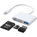 Miniatyrbild 1 av 2: Lightning-adapter - JOYROOM - S-H142 - SD/microSD-kortläsare - USB OTG - Vit