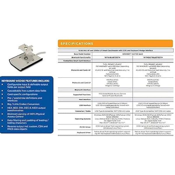 RFID-läsare - HID - Omnikey R5427 - USB - 13,56 MHz - Trådlös