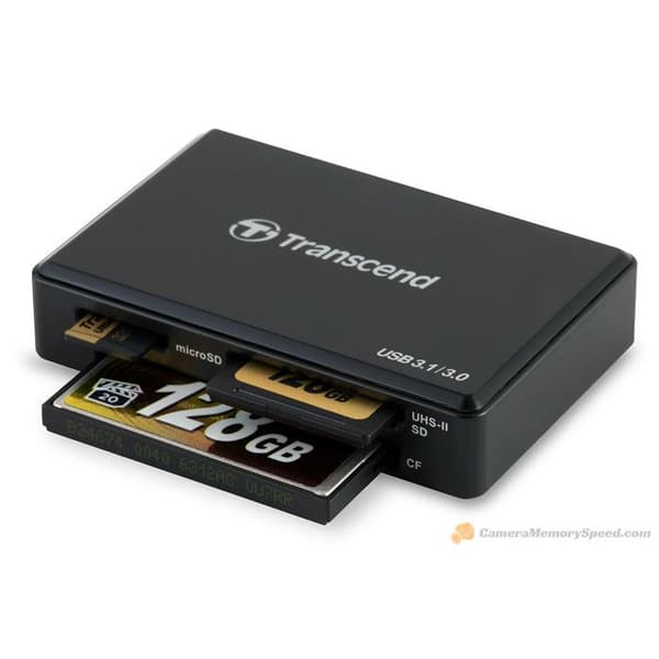Transcend RDF9 allt-i-ett kortläsare (SDHC UHS-I, SDXC UHS-I, microSDHC UHS-I, microSDXC UHS-I, SDHC UHS-II, SDXC UHS-II,...
