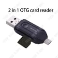 Miniatyrbild 3 av 4: SD-kortläsare USB intern minnesmikroadapter bärbara datorer högpresterande kompakt liten svart port