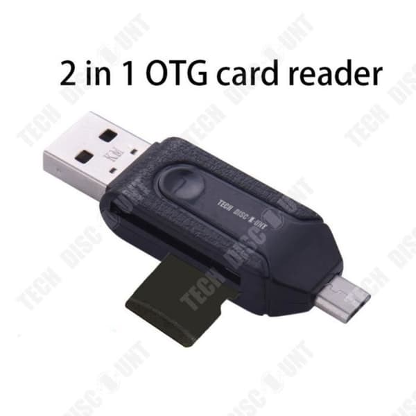 SD-kortläsare USB intern minnesmikroadapter bärbara datorer högpresterande kompakt liten svart port