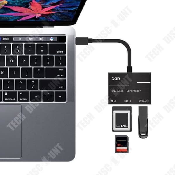 Typ-C till XQD-kort, SD-kortläsare, hög hastighet, USB3.0HUB, hög hastighet, kompatibel med USB3.0/2.0