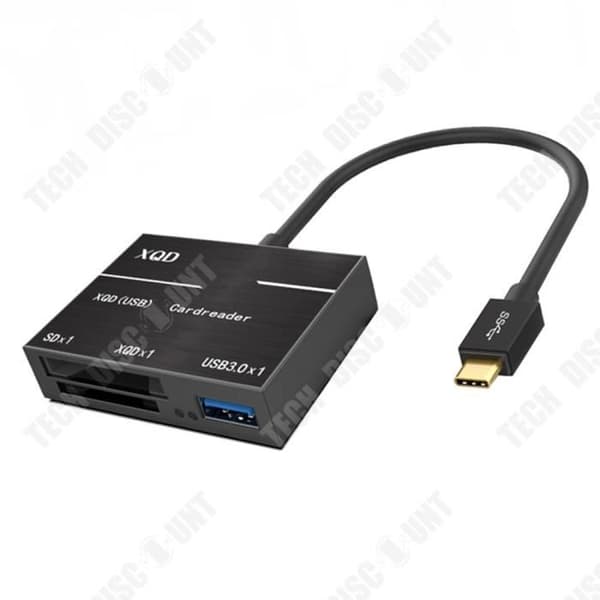 Typ-C till XQD-kort, SD-kortläsare, hög hastighet, USB3.0HUB, hög hastighet, kompatibel med USB3.0/2.0