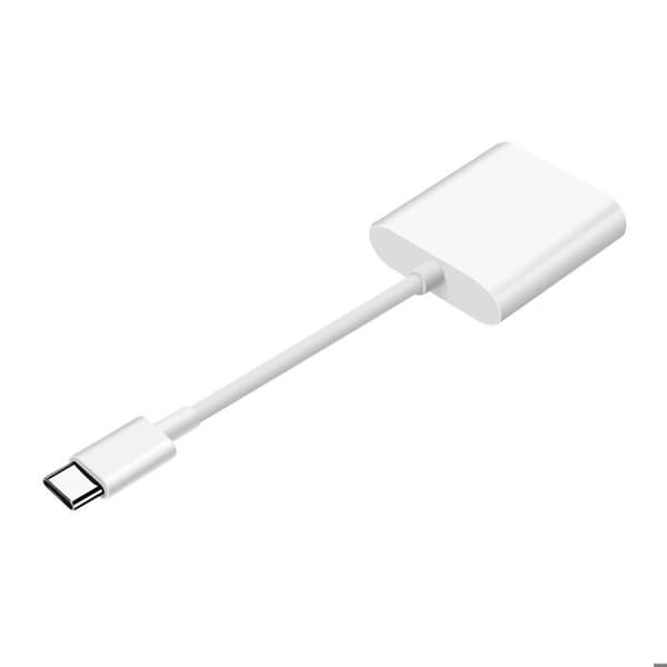 USB-C-adapter med SD-kortläsare - Avizar - Vit
