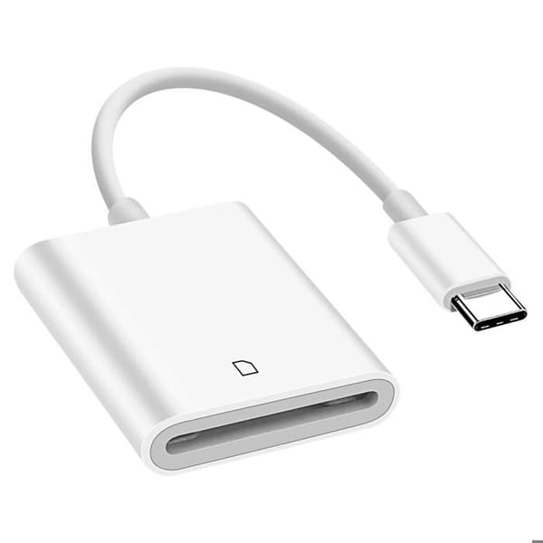 USB-C-adapter med SD-kortläsare - Avizar - Vit