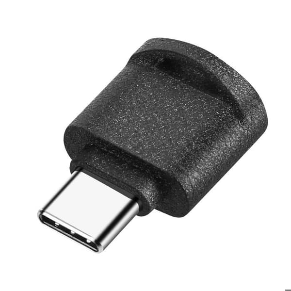SD- och TF-kortläsare - Avizar - USB-C laddadapter - Svart