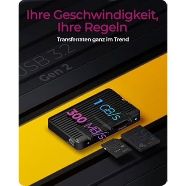 Kortläsare - ICY BOX - CFexpress Typ-B - USB 3.2 Gen 2 - SD 4.0 UHS-II - 2-i-1