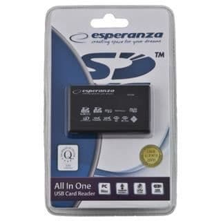 ESPERANZA Allt i ett EA119 USB 2.0 kortläsare - Svart - 6 kortplatser
