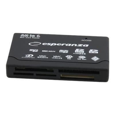 ESPERANZA Allt i ett EA119 USB 2.0 kortläsare - Svart - 6 kortplatser