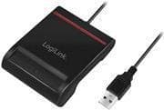 LogiLink - SmartCard-lukija - USB 2.0 - musta musta