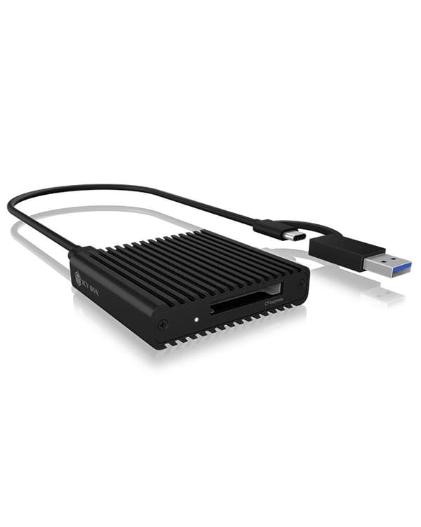 Kortläsare, CF Express 2.0 Typ-B, USB 3.2 (Gen 2), aluminium, status LED, svart (IB-CR404-C31)