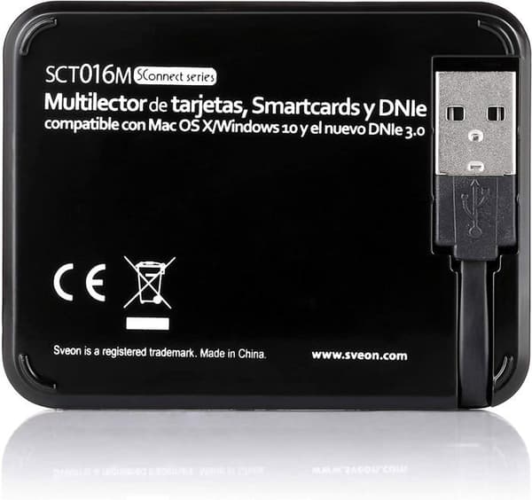 Sveon extern minneskortläsare Elektronisk dni-läsare + Kort + SIM + CF Svart