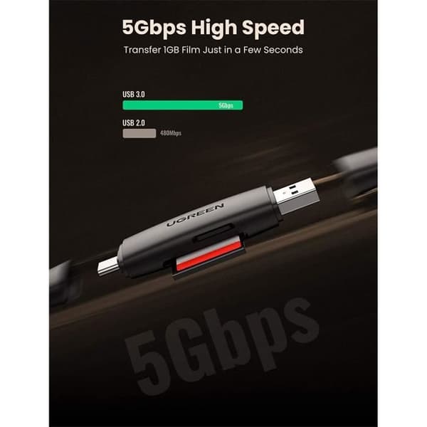UGREEN USB C SD-kortläsare Micro SD USB 3.0 minneskortadapterkortläsare MMC SDXC SDHC MSXC