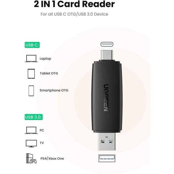 UGREEN USB C SD-kortläsare Micro SD USB 3.0 minneskortadapterkortläsare MMC SDXC SDHC MSXC
