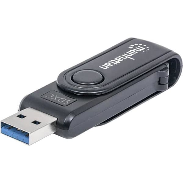 Extern minneskortläsare Manhattan Mini Multi-Card Reader-Writer USB 3.0 extern kortläsare-Writer 24-i-1 USB 3.0, SD, MM