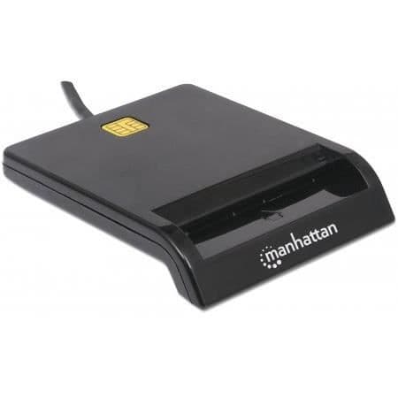 Manhattan 102049 USB 2.0 Smart Card Reader - Svart