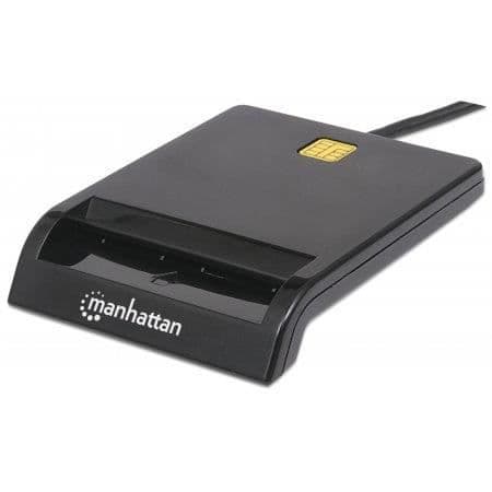 Manhattan 102049 USB 2.0 Smart Card Reader - Svart Svart