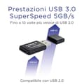 Miniatyrbild 3 av 4: Integral - INCRUSB3.0MSDV2 - Micro SD-minneskortläsare, USB 3.1 USB 3.0, microSDHC, microSDXC, Adapter