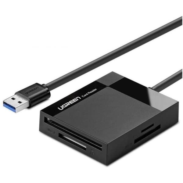 Kortläsare - Ugreen - 4i1 - USB 3.0 - Svart - Kompatibel med SD, microSD, CF, MS