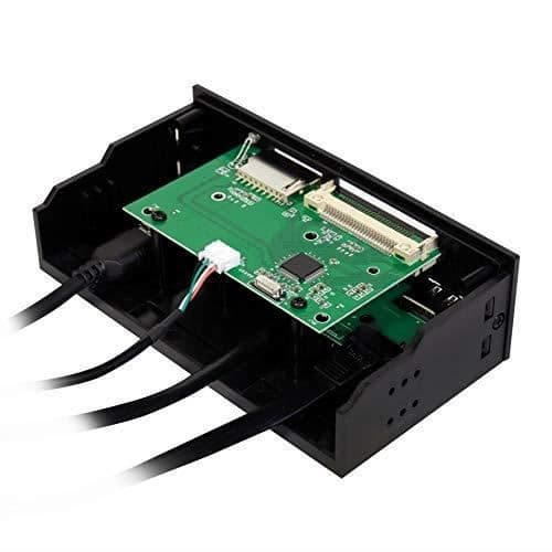 Logilink UA0341 - 5,25" multifunktionspanel med integrerad kortläsare (M2, MS, SD, Micro-SD, XD, CF) - USB 3.0 Hub (3P
