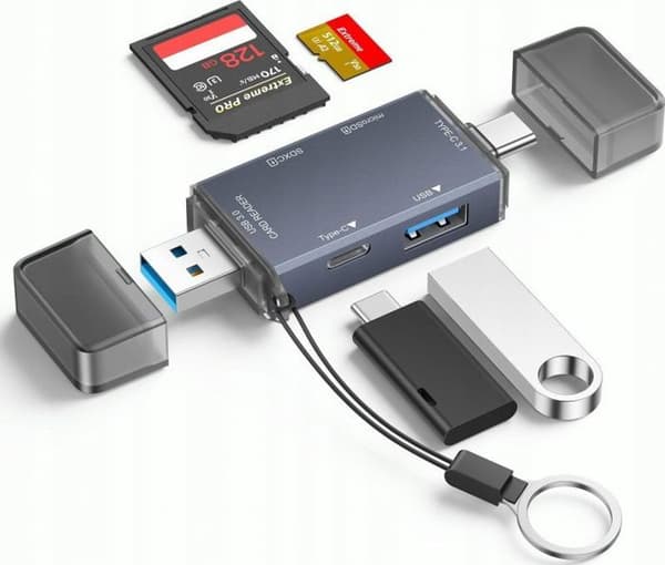 Bounn externa minneskortläsare - YC370 - USB Hub USB-C 3.0 PRO 6 i 1 SD/MicroSD