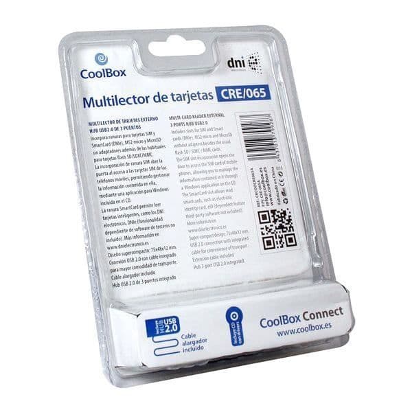 Smartkortläsare CoolBox CRE-065 USB 2.0 Svart