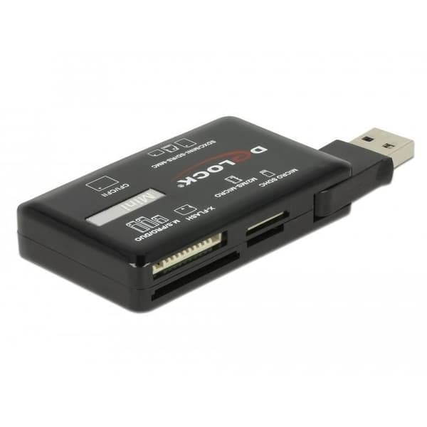 DELOCK 91758 MINNESKORTSLÄSARE USB 3.2 GEN 1 (3.1 GEN 1) SVART