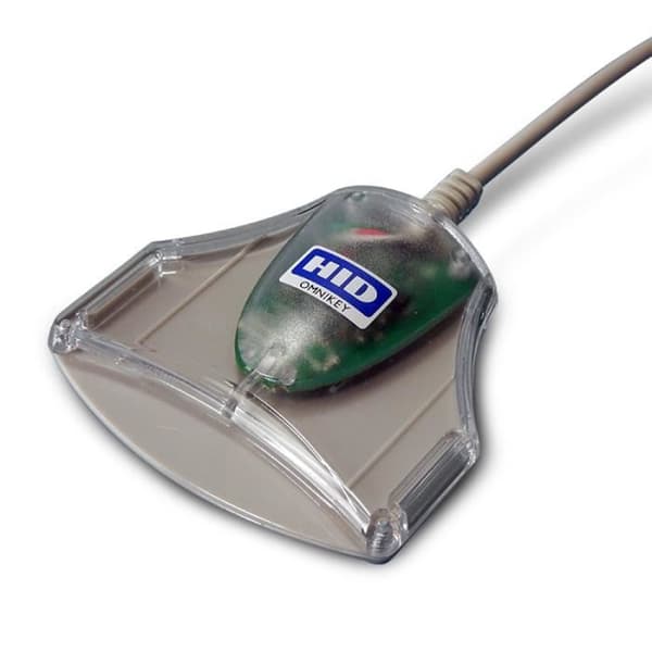 HID Identity OMNIKEY 3021 smartkortläsare inomhusgrå, transparent USB 2.0 Grå, Transparent
