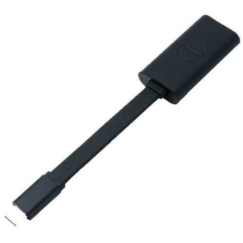 Dell USB Type-C Gigabit Ethernet-kabeladapter svart (hankontakt, honkontakt) - 470-ABND Svart
