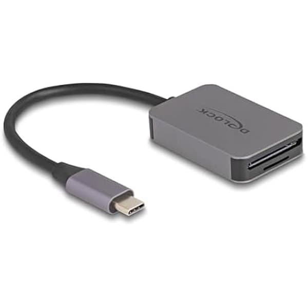 USB Type-C kortläsare - DELOCK - SD och Micro SD - USB Type-C gränssnitt - Svart färg