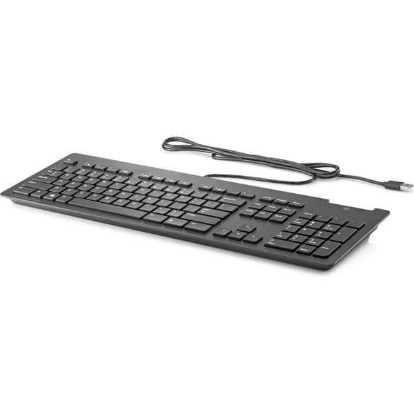 HP Business Slim-tangentbord med USB-chipkortläsare - Svart Svart