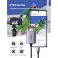 Miniatyrbild 3 av 4: USB C SD-kortläsare - UGREEN - 5Gbps Aluminium Micro SD-kortadapter Samtidig tillgång till 2 kort Max 2TB
