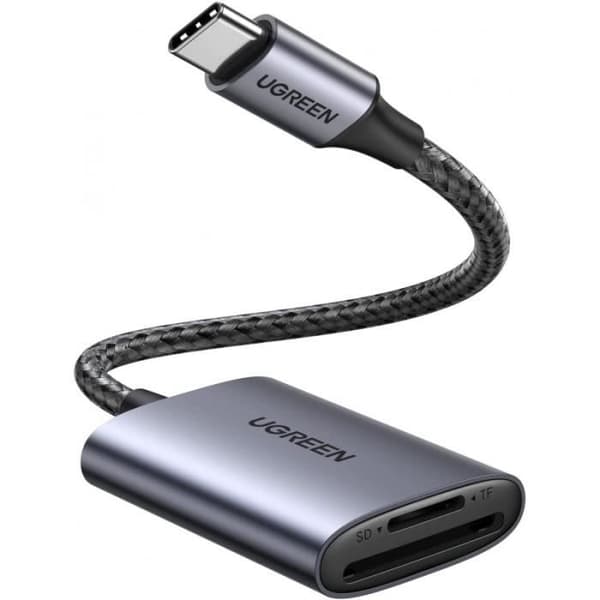 USB C SD-kortläsare - UGREEN - 5Gbps Aluminium Micro SD-kortadapter Samtidig tillgång till 2 kort Max 2TB