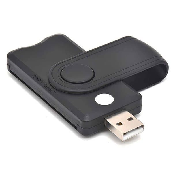 Belgisk ID-kortläsare 5 i 1 för smartkort, SIM-kort, SD-kort, MMC, micro TF kortläsare, CAC kortläsare.
