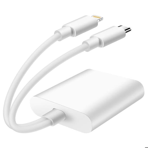 SD- och MicroSD-kortläsare till USB-C och Lightning Överföring 480 Mbps LinQ Vit