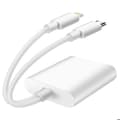 Miniatyrbild 4 av 5: SD- och MicroSD-kortläsare till USB-C och Lightning Överföring 480 Mbps LinQ Vit