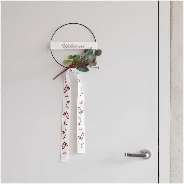 Broderisats välkomstmetallcirkel Ø 15 cm