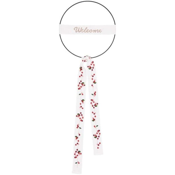 Broderisats välkomstmetallcirkel Ø 15 cm