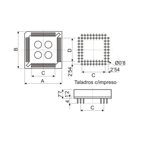 Pack av 22 PLCC-kontakter med 52 kontakter Electro DH 18.700/52 8430552026982