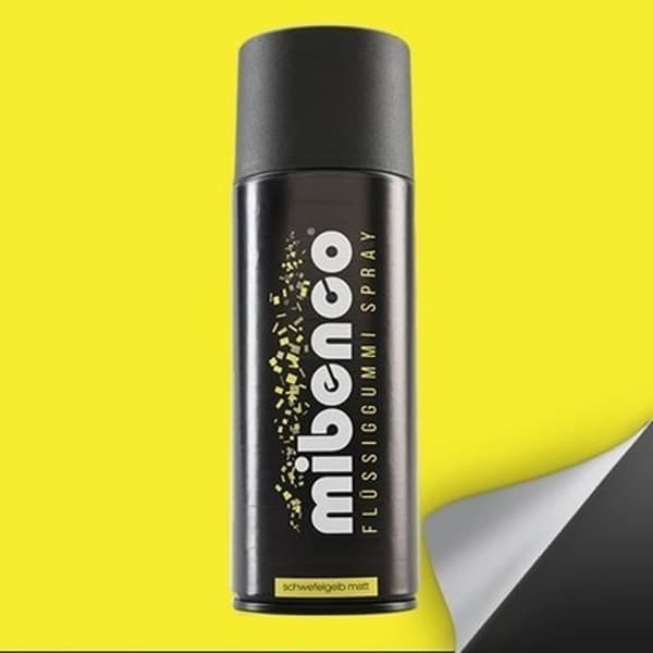 Mibenco FLYTANDE GUMMI SPRAY 400 ML SULFUR YELLOW MATE - MIBENCO