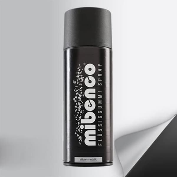 Mibenco FLYTANDE GUMMI SPRAY 400 ML Silver Metallic MATE - MIBENCO