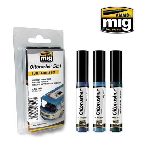 Peinturer Oilbrusher Blue Patinas Set - AMMO av mig Jimenez