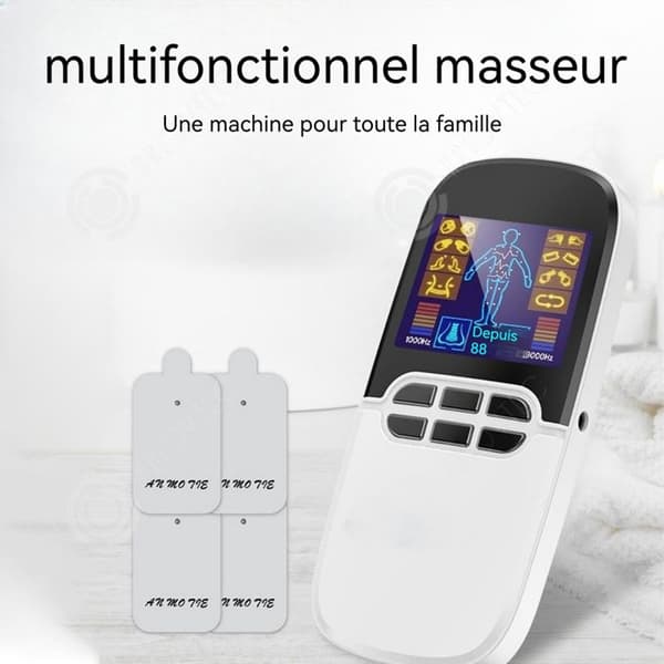 INN Muskelstimulator 450 mAh Stor LED-skärm Dubbel utgång Tvättbar Näsovergång Mångfrekvensutgång elektrostimulator för muskler
