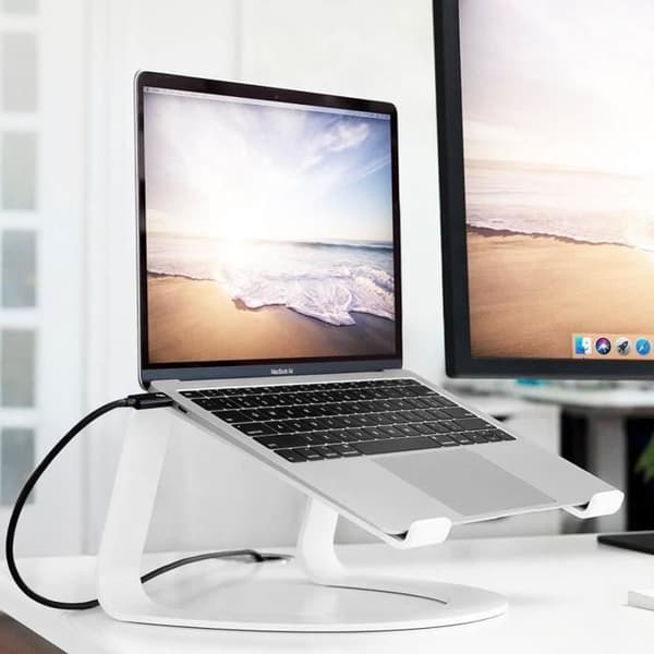 Supportbyrå för MacBook Solide och Robust Twelve South Curve Vit