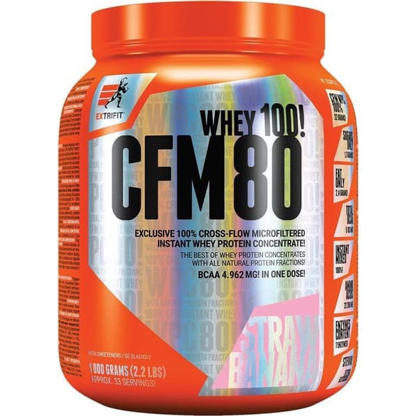 Extrifit CFM Instant Whey 80, 1000g, jordgubb banan
