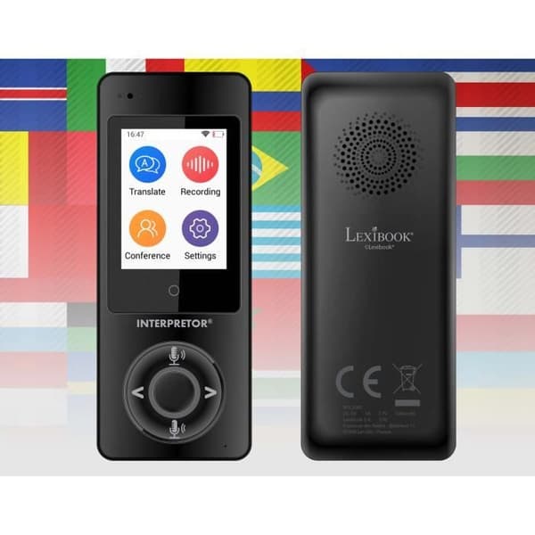 LEXIBOOK Interpretor® Instant röstöversättare baserad på artificiell intelligens - 45 språk