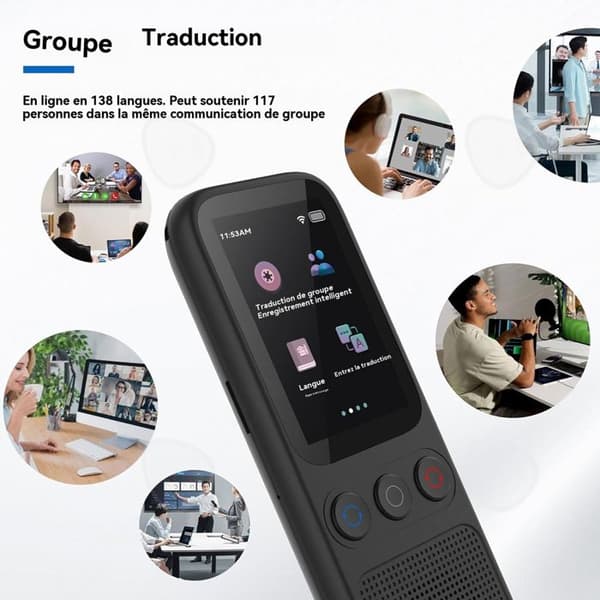 C Instant Voice Translator 138 språk omedelbar översättare med wifi hotspot offline-funktion röstöversättningsenhet