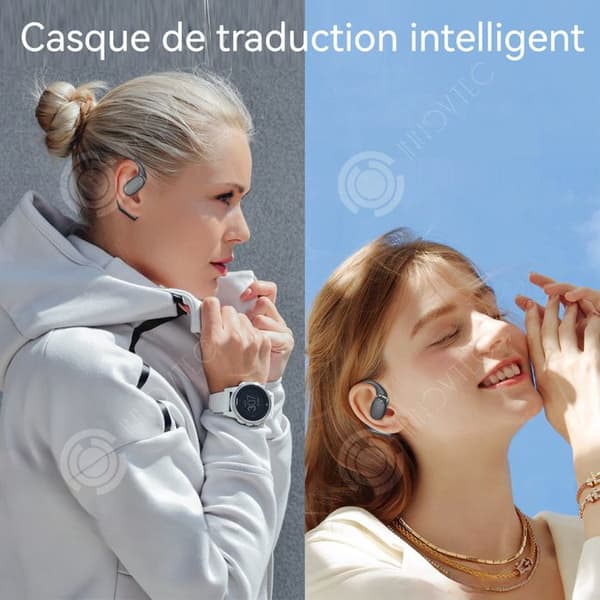 INN Översättningshörlurar 200 språk bluetooth 5.3 översättningsenhet översättningsapparat översättningshörlurar