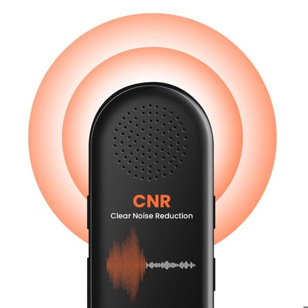 Bärbar ultrakompakt Bluetooth AI röstöversättare svart